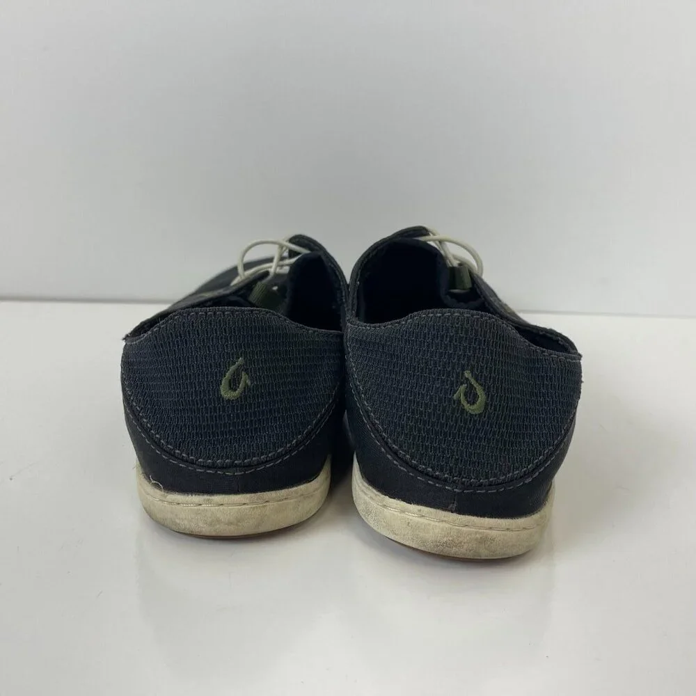 Olukai Nohea Moku Lightweight Slip On Boat Shoes Mesh Blue Mens Size 9